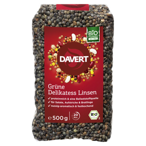 Grüne Delikatess-Linsen von Davert | Bio, vegan, laktosef...
