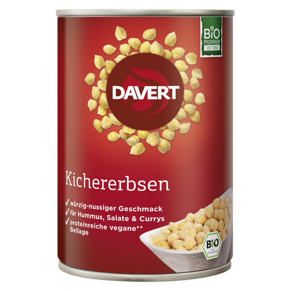 Kichererbsen Dose von Davert | Bio, vegan, laktosefrei...