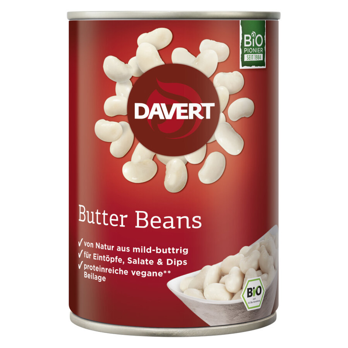 Butter Beans von Davert | Bio, vegan, laktosefrei | Konse...