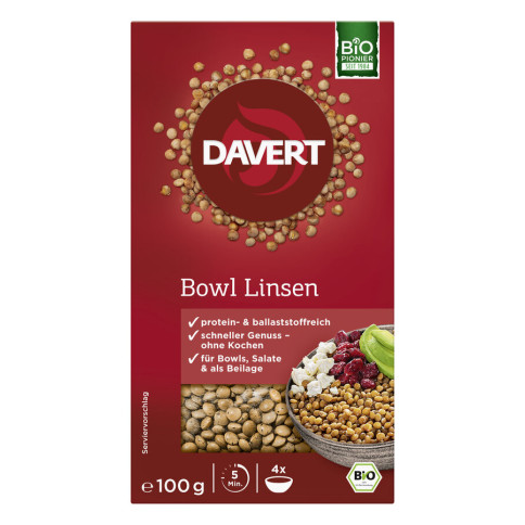 Bowl Linse Instant von Davert | Bio, vegan, laktosefrei...