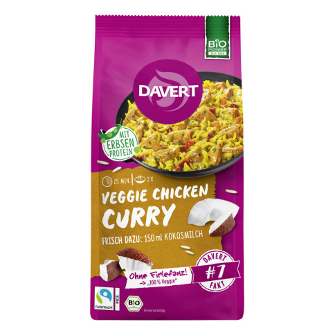Veggie Chicken Curry Fairtrade Reis von Davert | Bio, veg...
