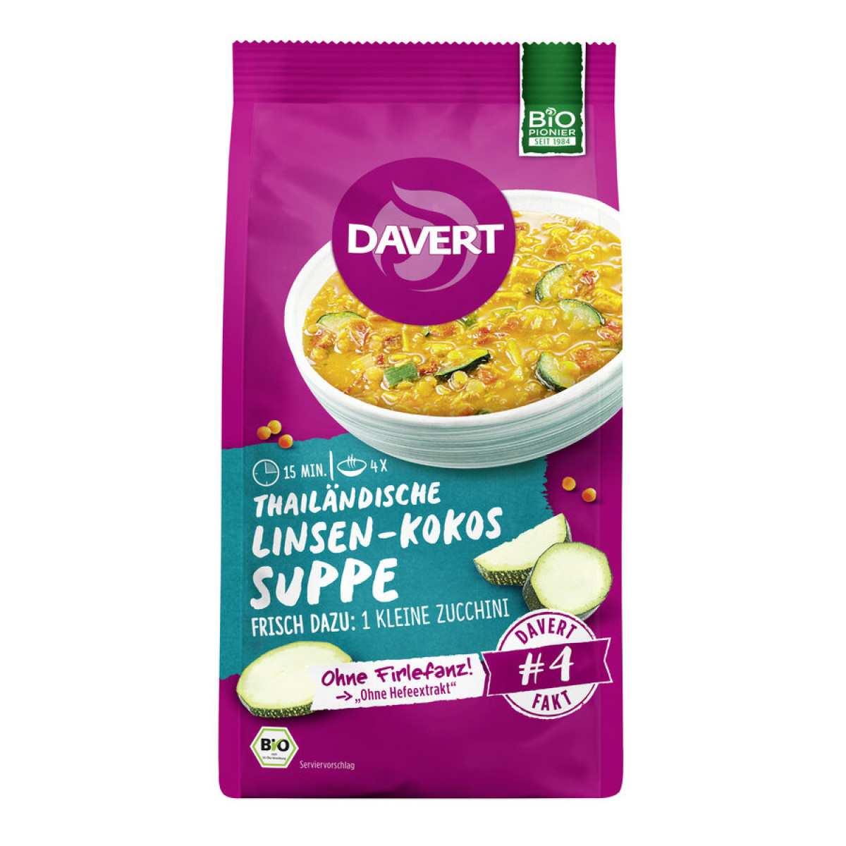 Thailändische Linsen-Kokos-Suppe von Davert | Bio, vegan...