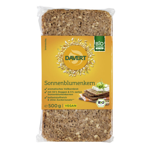 Sonnenblumenbrot von Davert | Bio, vegan, laktosefrei | K...