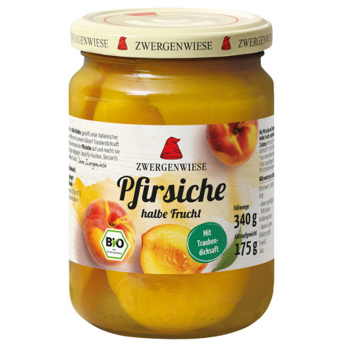 Pfirsiche, halbe Frucht von Zwergenwiese | Bio, vegan, gl...