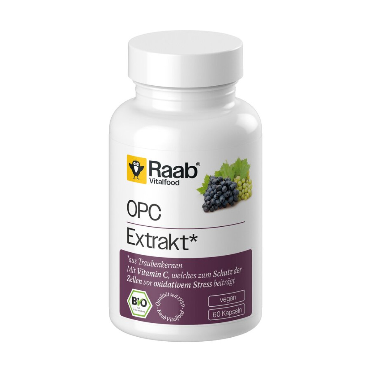 OPC Extrakt Kapseln à 450 mg von Raab Vitalfood | Bio, ve...