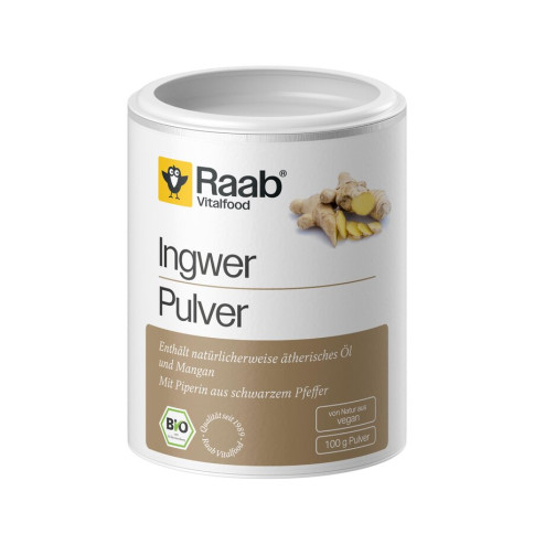 Ingwer Premium Pulver von Raab Vitalfood | Bio, vegan, la...