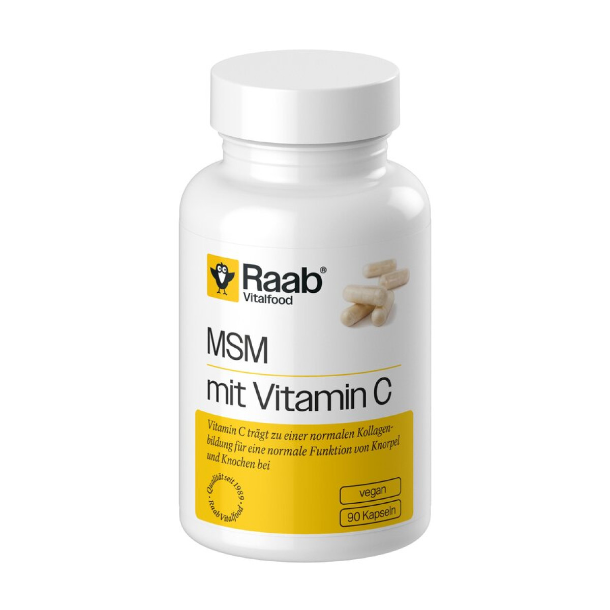 MSM mit Vitamin C Kapseln konv von Raab Vitalfood | vegan...