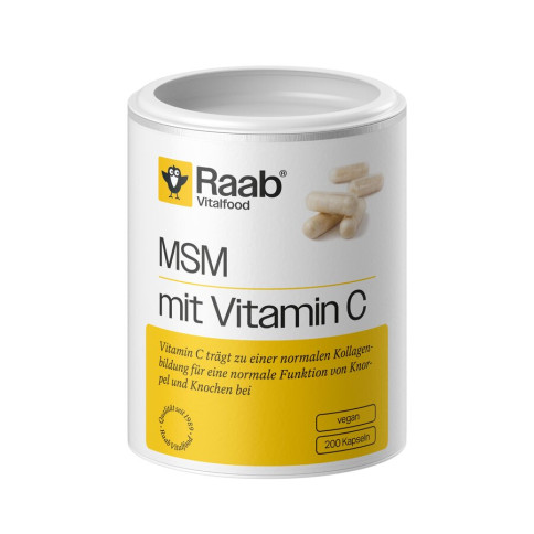 MSM mit Vitamin C Kapseln konv von Raab Vitalfood | vegan...