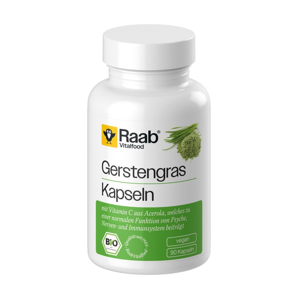 Gerstengras Kapseln von Raab Vitalfood | Bio, vegan, lakt...