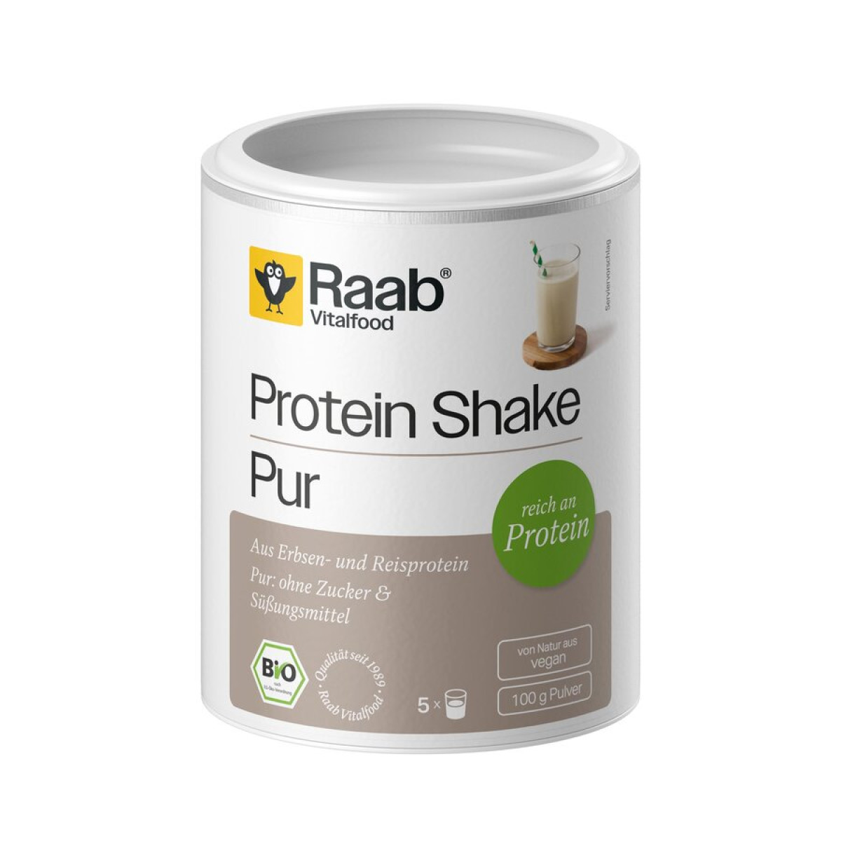 Protein Shake Pur von Raab Vitalfood | Bio, vegan, laktos...