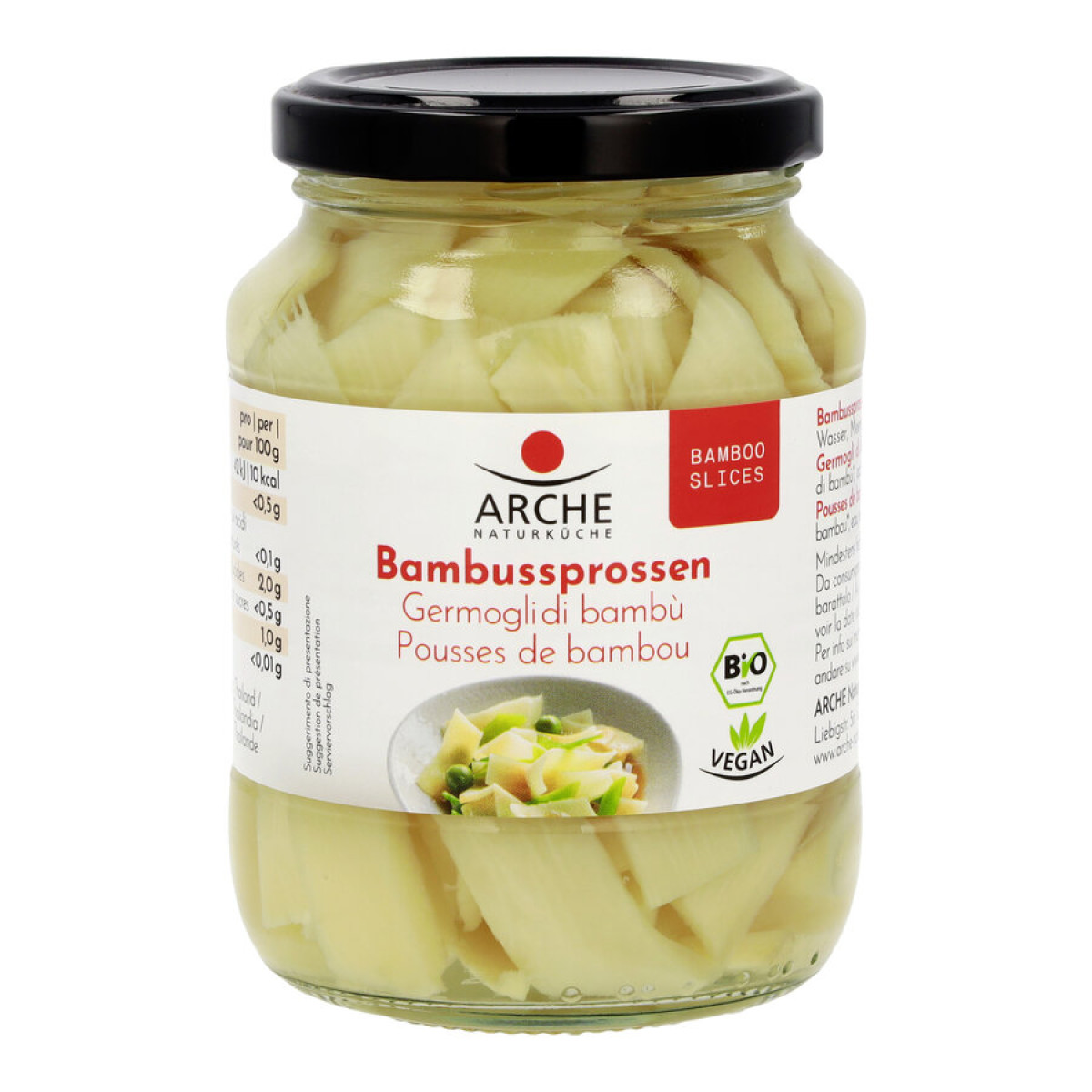 Bambussprossen in Streifen von Arche | Bio, vegan | Konse...