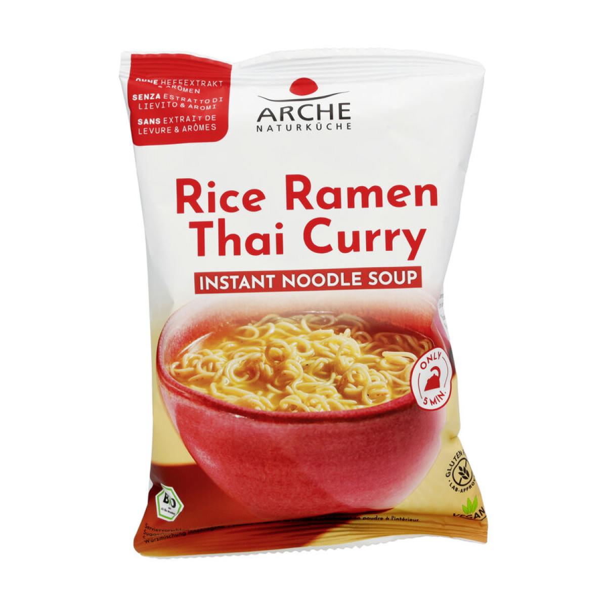 Rice Ramen Thai Curry Instant Soup von Arche | Bio, vegan...