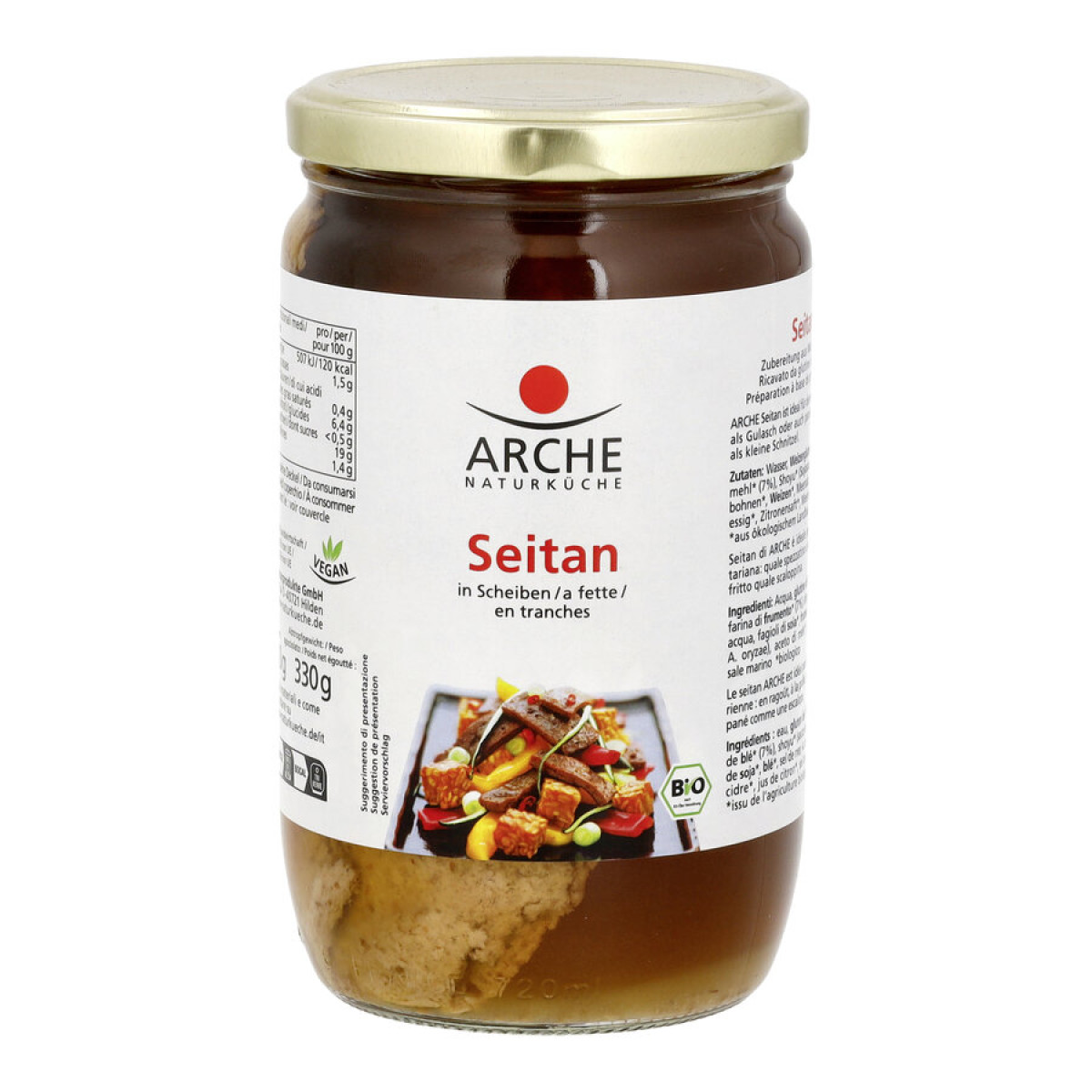 Seitan Scheiben in Sojasauce von Arche | Bio, vegan | Fer...