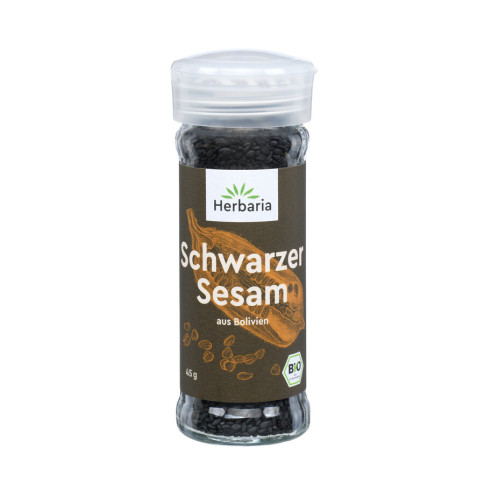 Schwarzer Sesam Gewürzstreuer von Herbaria | Bio, vegan...
