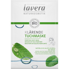 Klärende Tuchmaske von Lavera | Bio, vegan | Gesichtsseru...