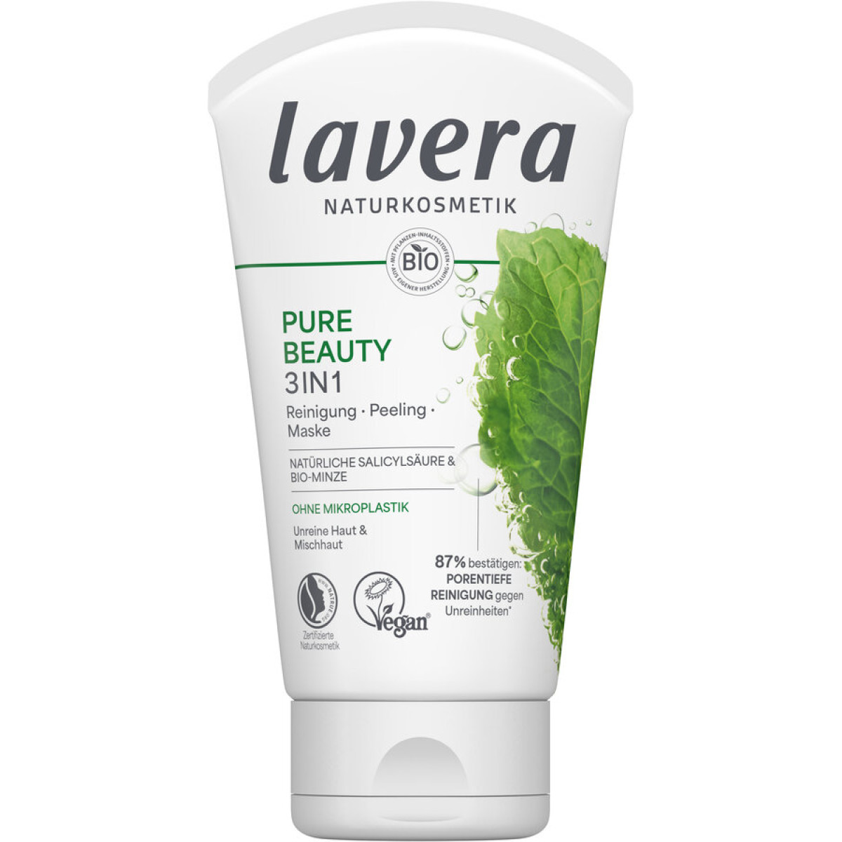 Pure Beauty 3-in-1 Reinigung Peeling von Lavera | Bio, ve...