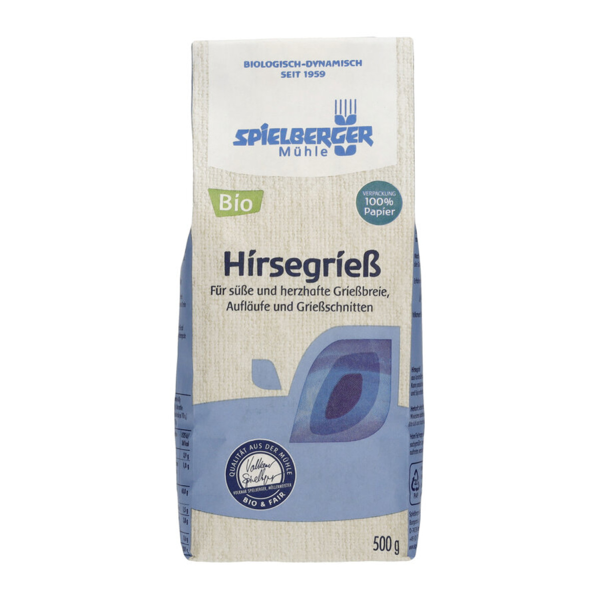 Hirsegrieß von Spielberger | Bio, vegan, laktosefrei | Ge...