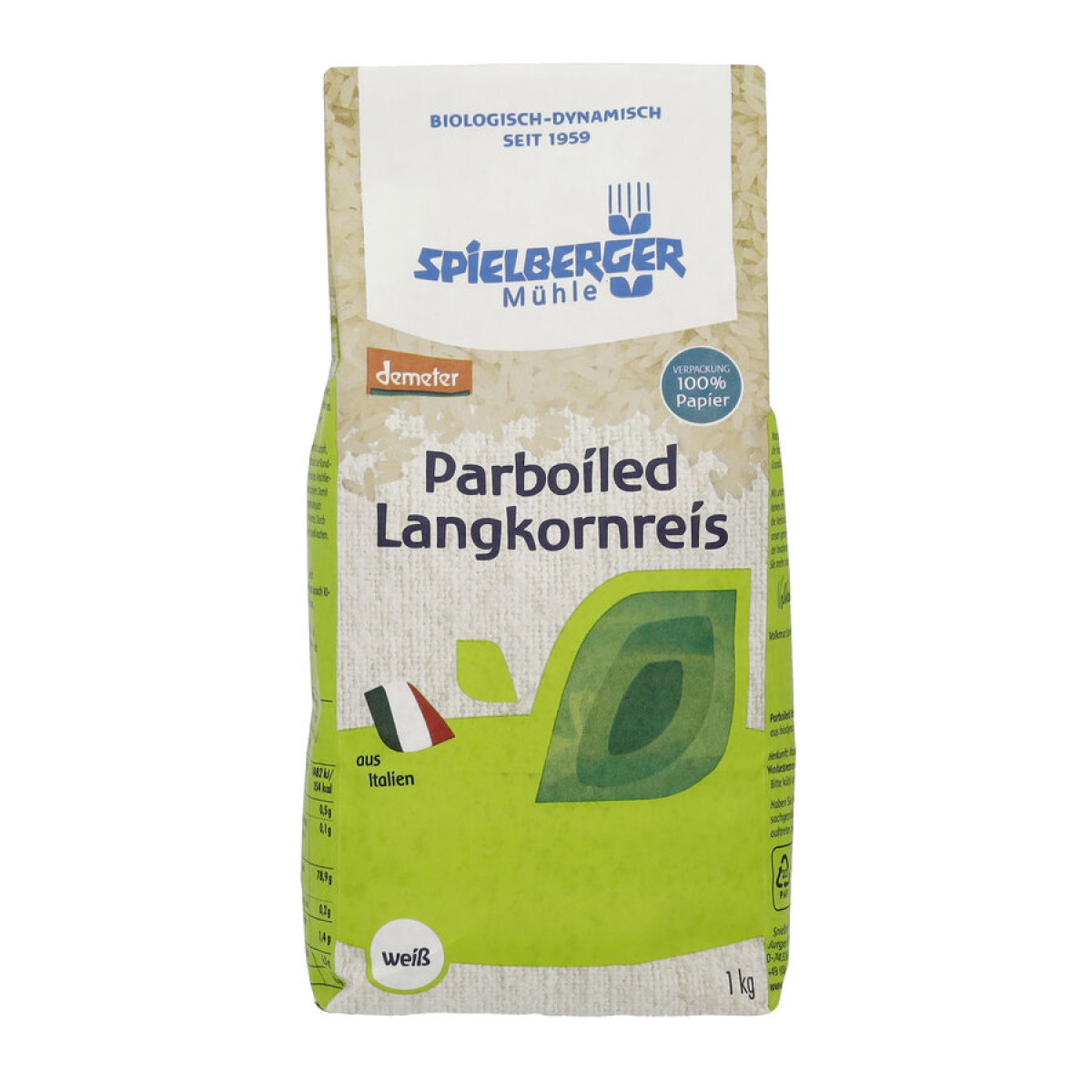 Parboiled Langkornreis weiss demete von Spielberger | Bio...