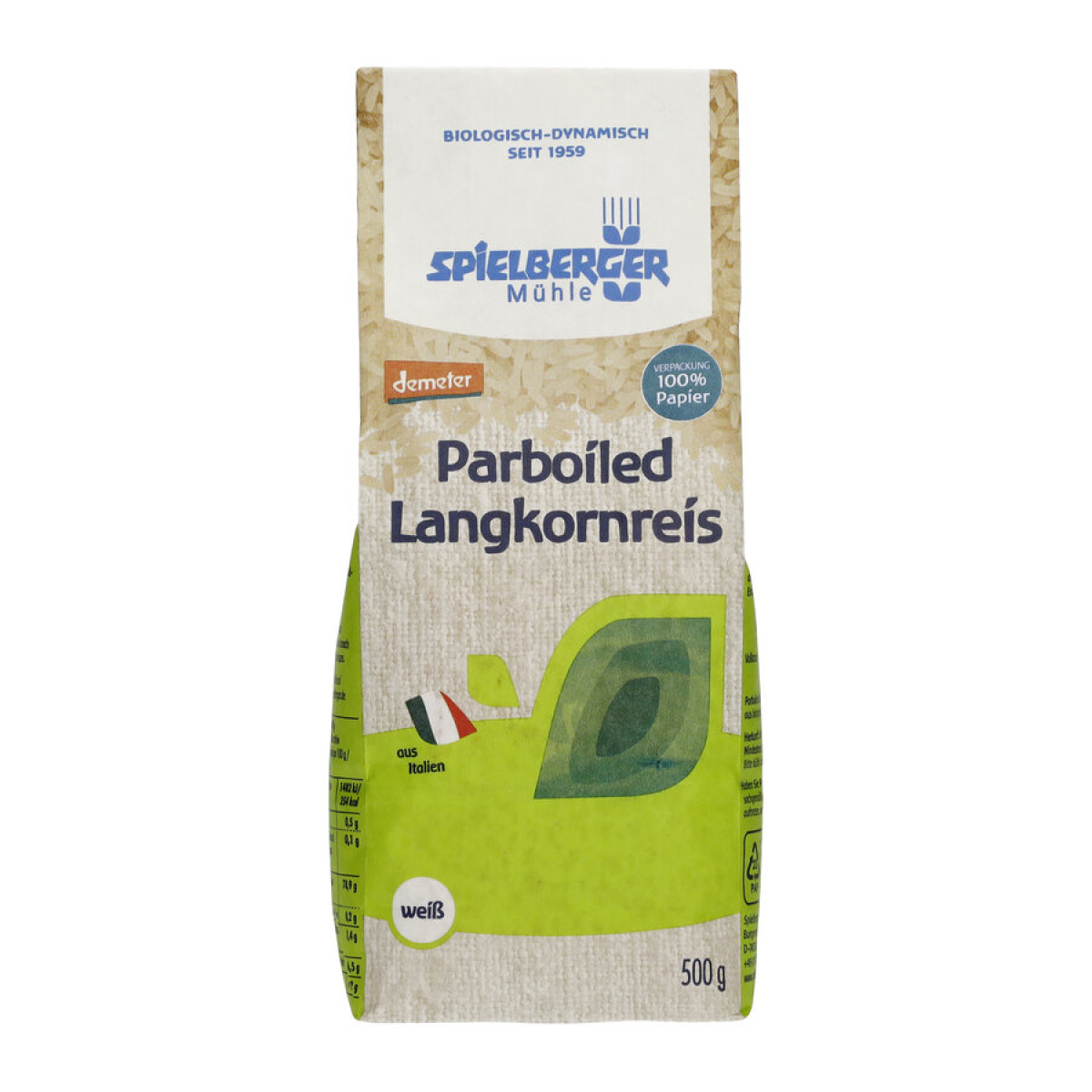 Parboiled Langkornreis weiss demete von Spielberger | Bio...