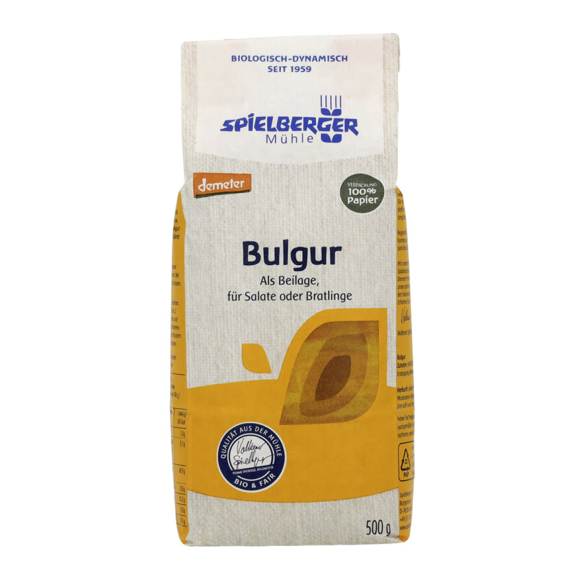 Bulgur Hartweizen, demeter von Spielberger | Bio, vegan...