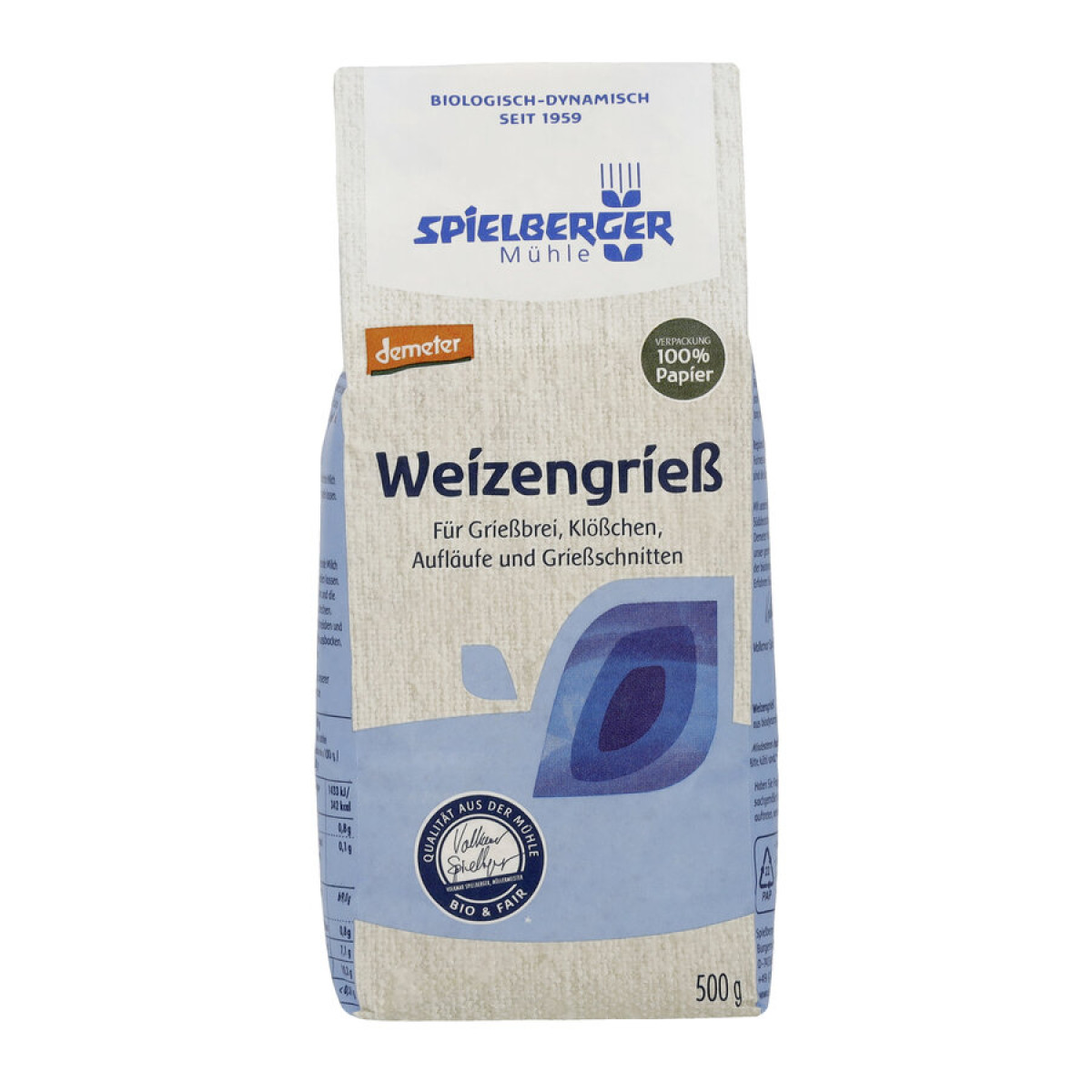 Weizengriess, demeter von Spielberger | Bio, vegan, Demet...