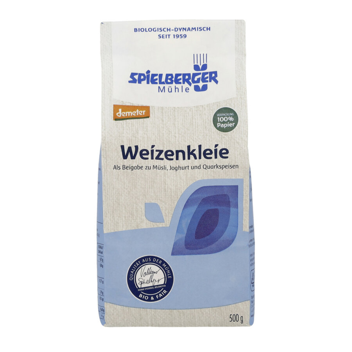 Weizenkleie, demeter von Spielberger | Bio, vegan, Demete...