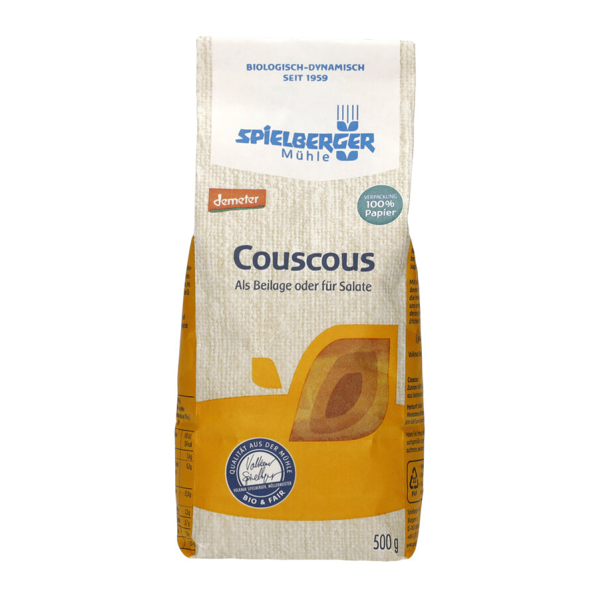 Couscous Hartweizen, demeter von Spielberger | Bio, vegan...