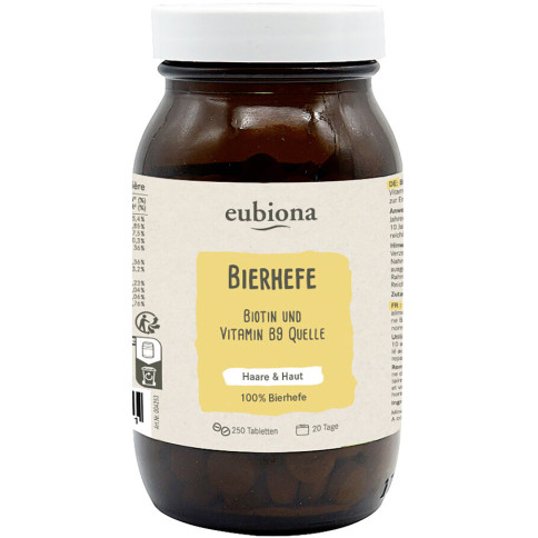 Bierhefe-Tabletten von Eubiona | vegan | Nahrungsergänzun...
