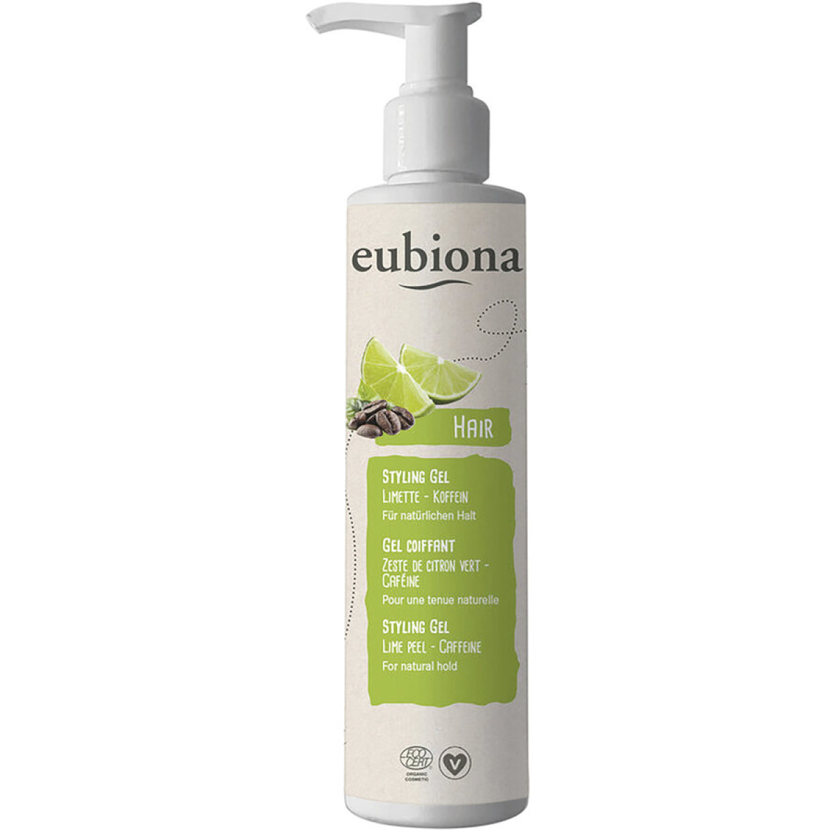 Styling Gel Limette Koffein von Eubiona | Bio, vegan | Sh...