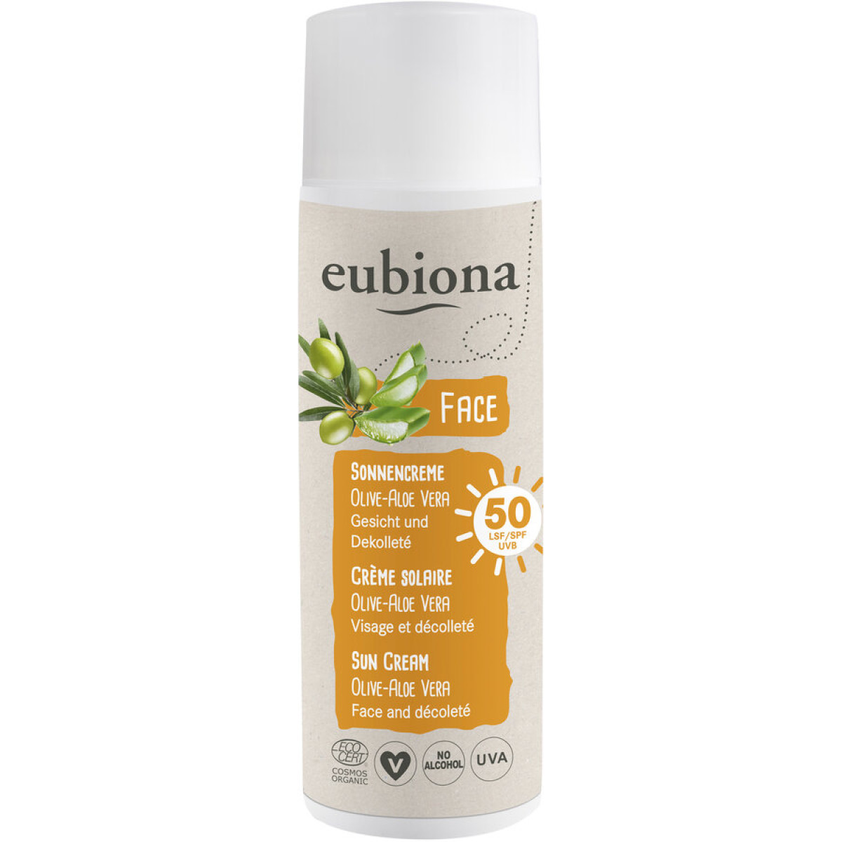 Sonnencreme LSF50 Olive Aloe Vera von Eubiona | Bio, vega...