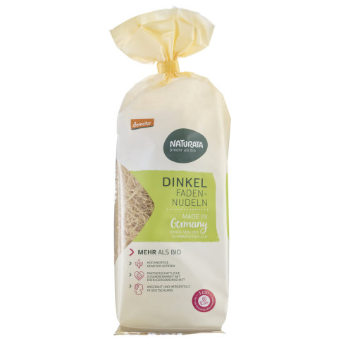 Dinkel-Fadennudeln demeter (hell) von Naturata | Bio, veg...