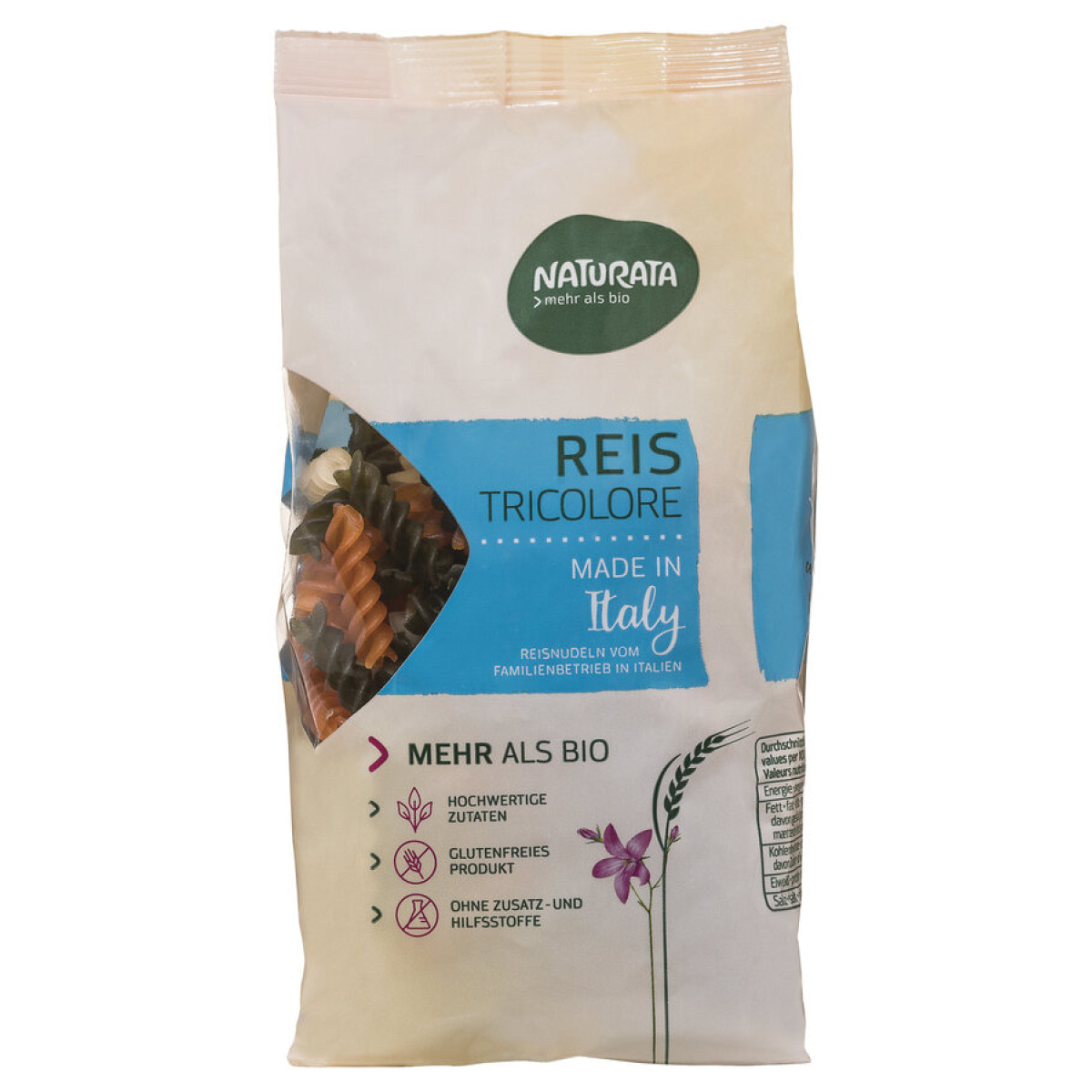 Reisnudeln Tricolore glutenfrei von Naturata | Bio, vegan...