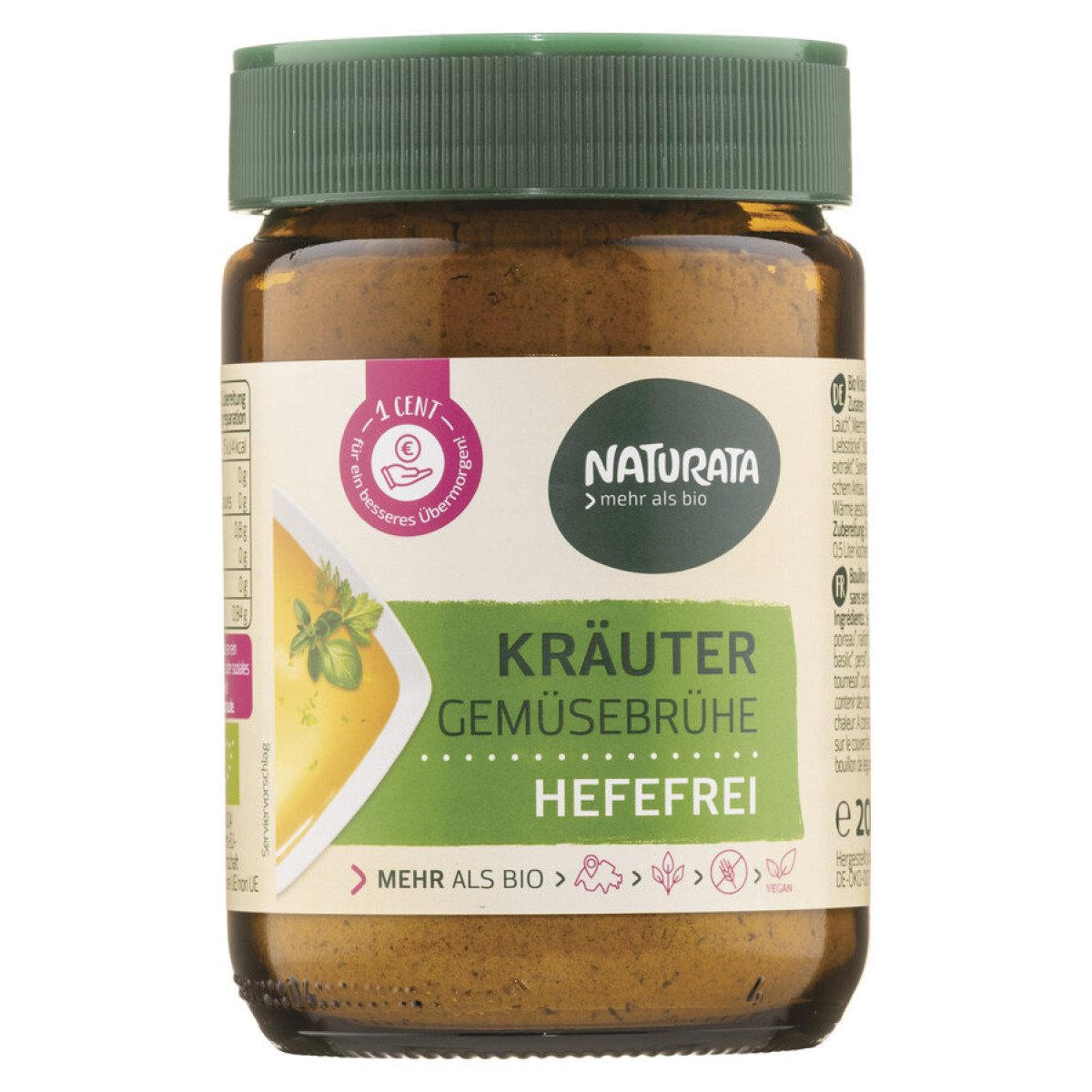 Gemüsebrühe Kräuter hefefrei,Glas g von Naturata | Bio, v...