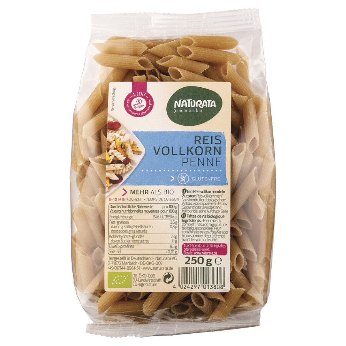 Penne Reis VK von Naturata | Bio, vegan | Teigwaren onlin...