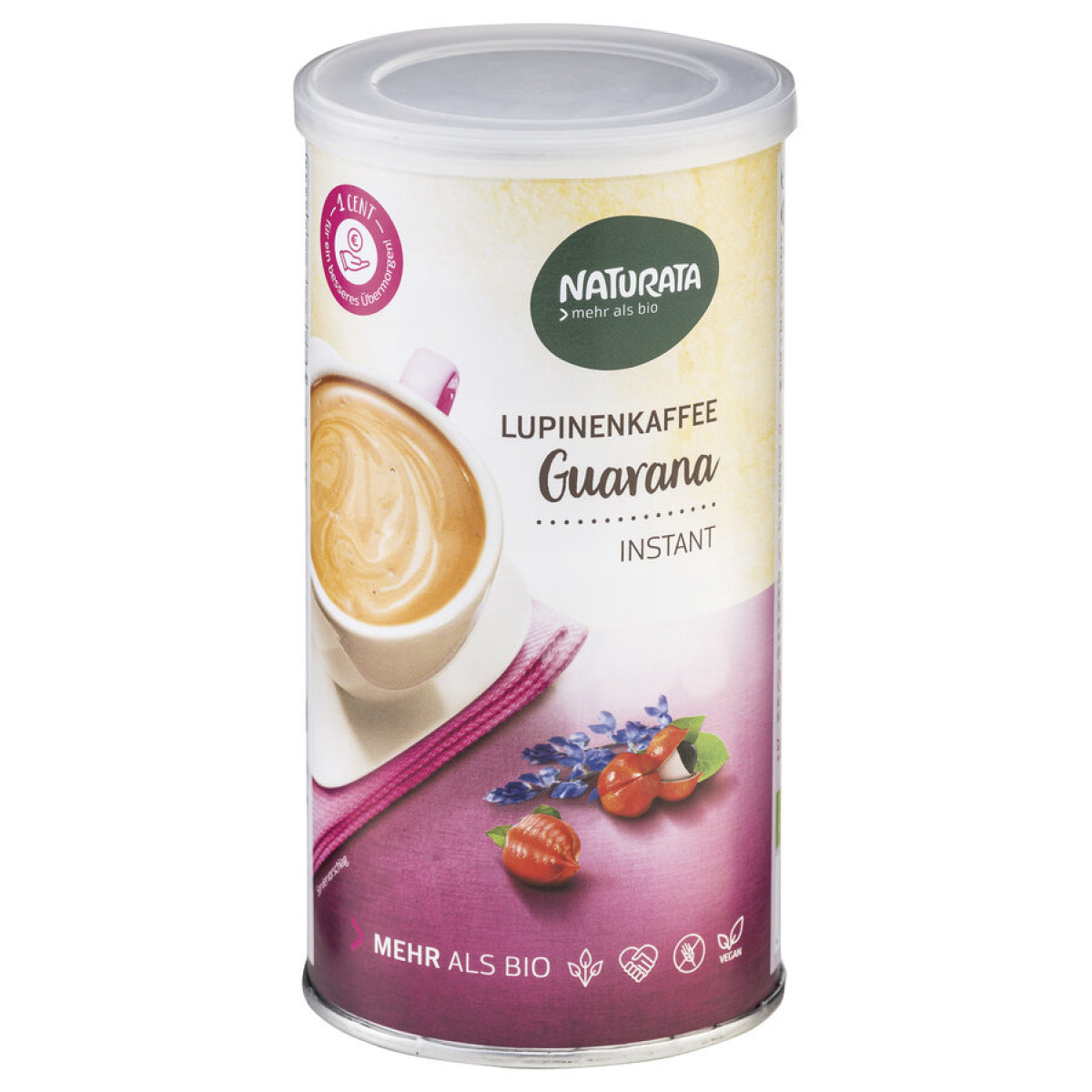 Lupinenkaffee Guarana, instant, Dos von Naturata | Bio, v...