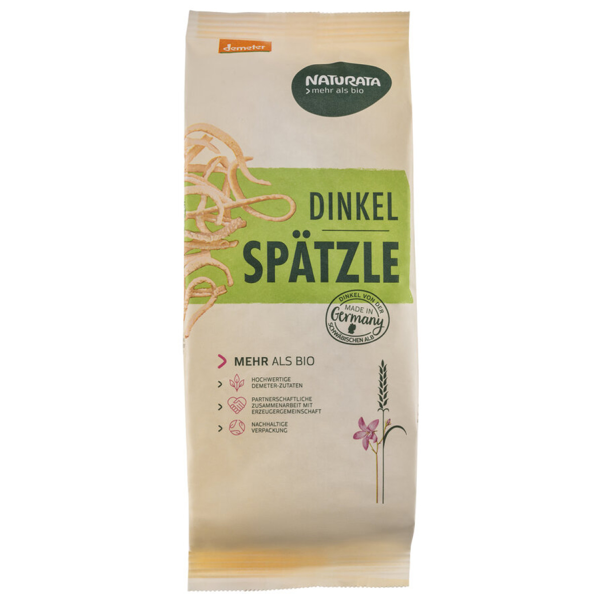 Spätzle Dinkel hell demeter von Naturata | Bio, vegan, De...