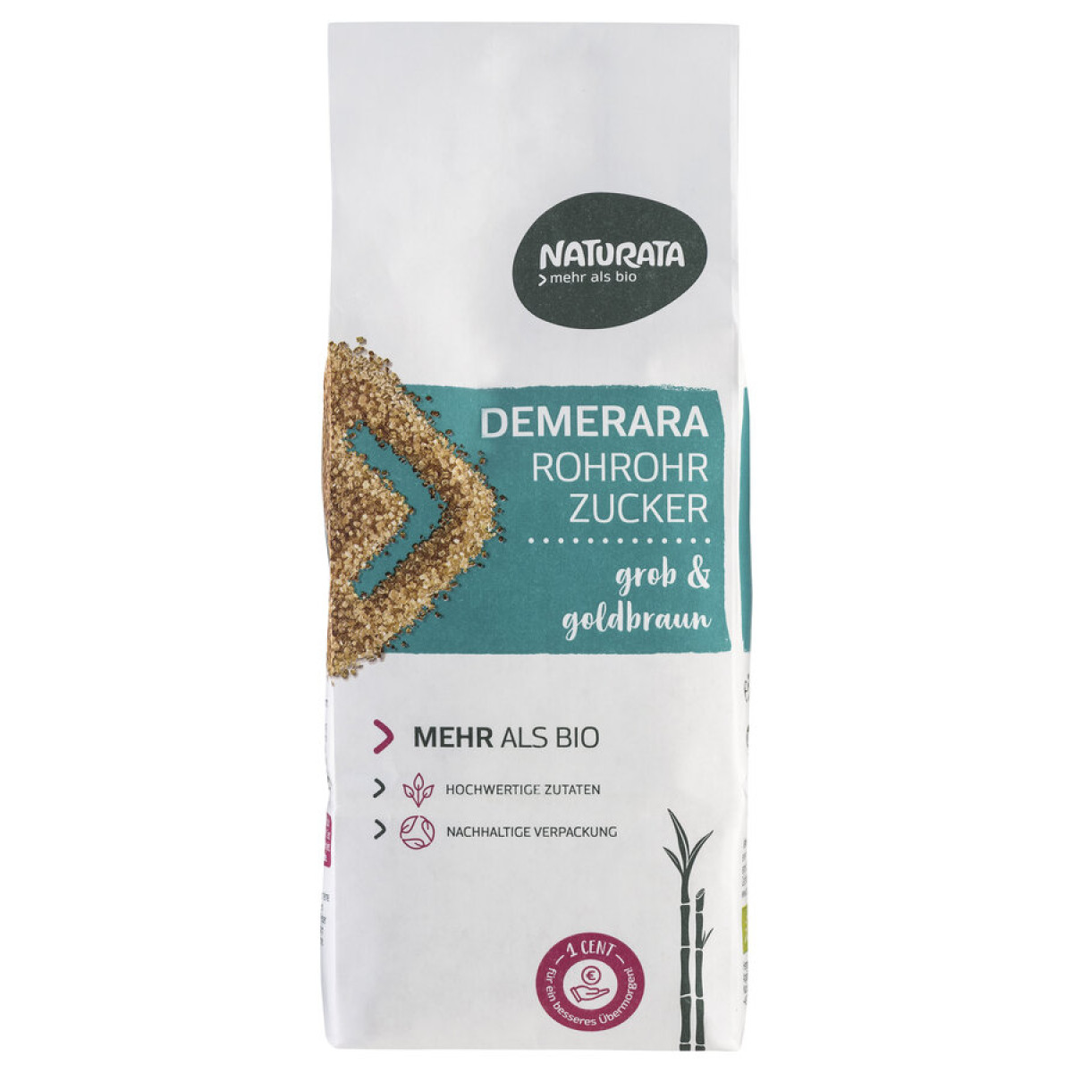 DEMERARA Roh-Rohrzucker von Naturata | Bio, vegan | Backz...