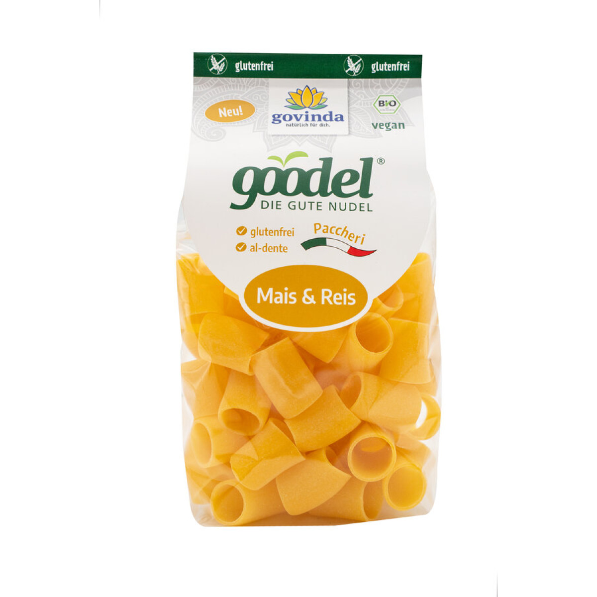 Paccheri Mais und Reis Goodel von Govinda | Bio, vegan, g...