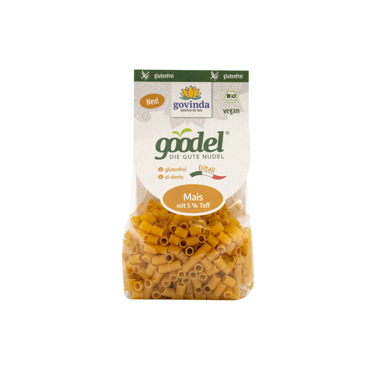 Ditali Mais & Teff Goodel von Govinda | Bio, vegan, glute...