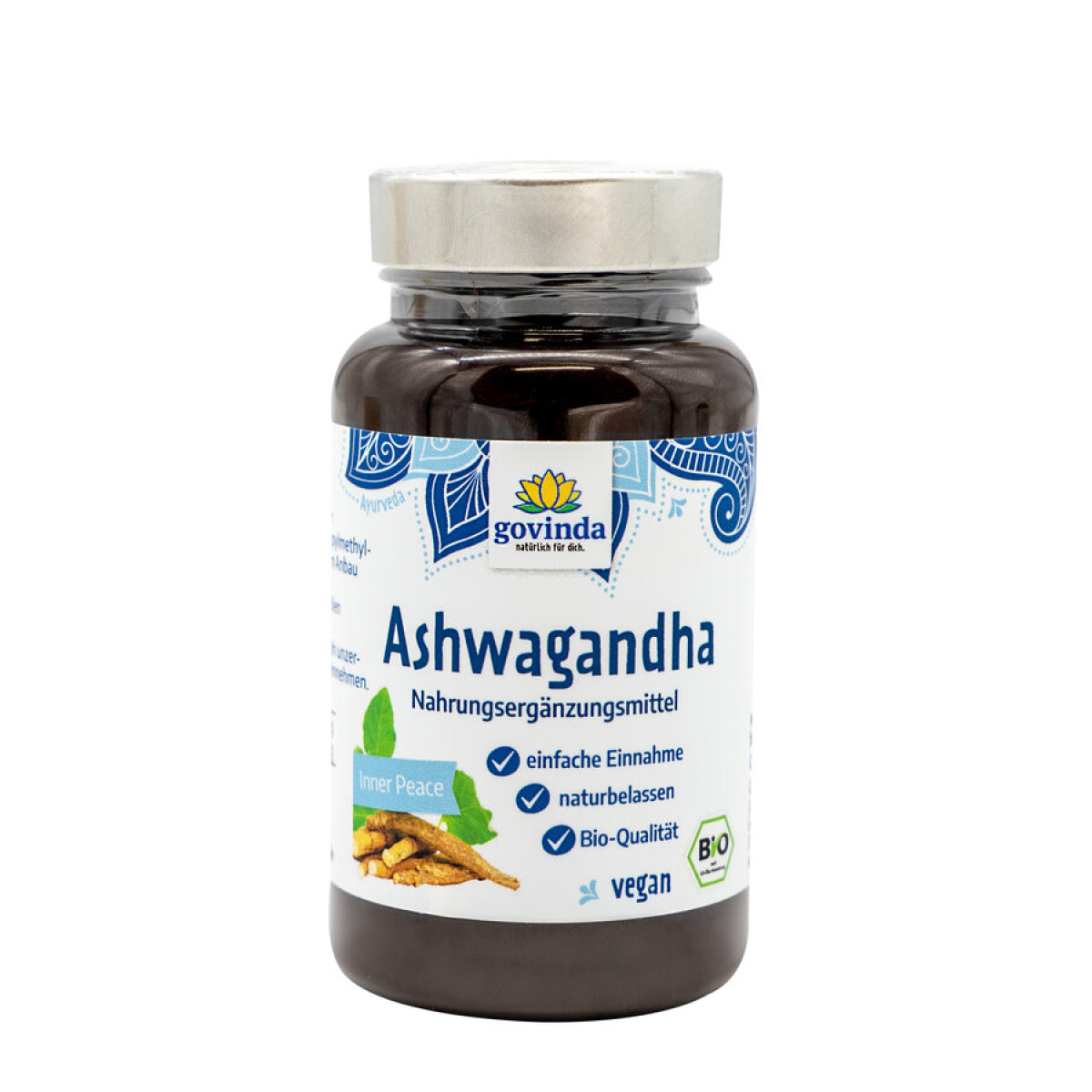 Ashwagandha-Kapseln von Govinda | Bio, vegan, laktosefrei...