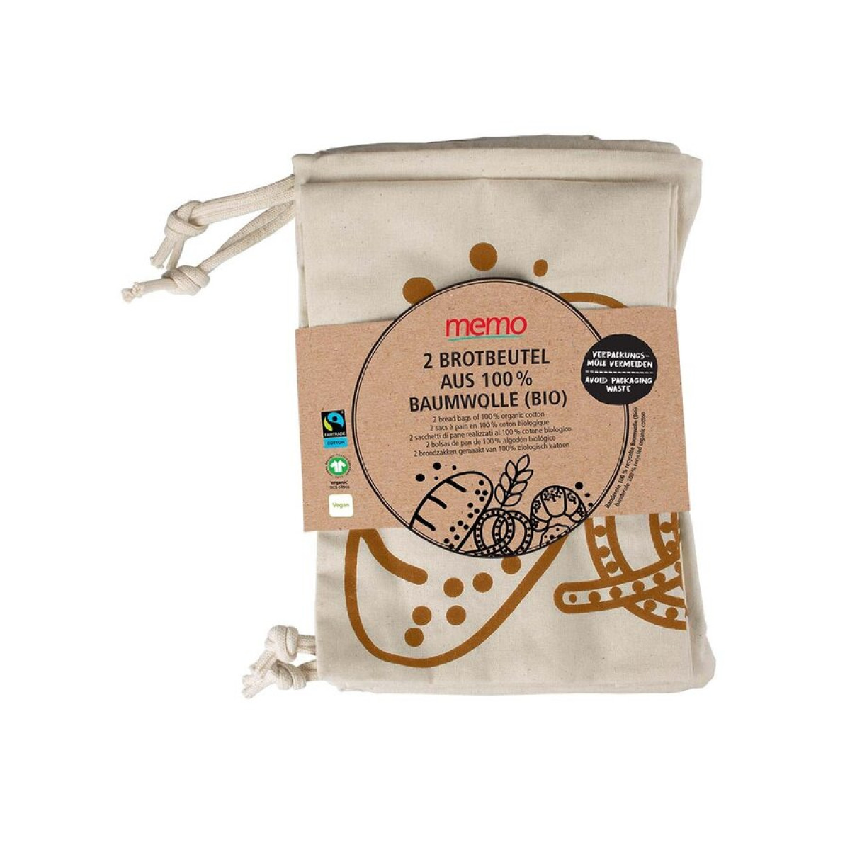 Brotbeutel 2er Pack Memo von Memo | Haushaltsartikel kauf...