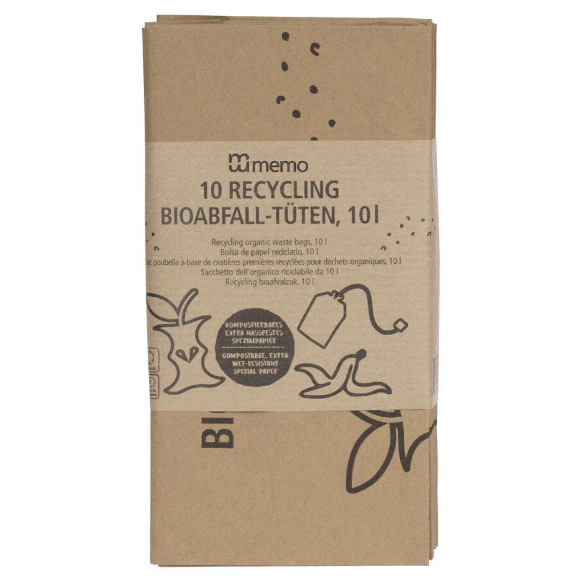 Bioabfall Kompostb.10ltr 10Stk Memo von Memo | Papiertasc...