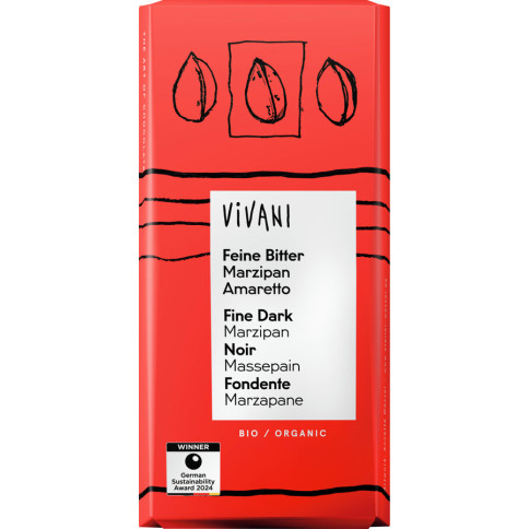 Feine Bitter Marzipan Amaretto von Vivani | Bio | Schokol...