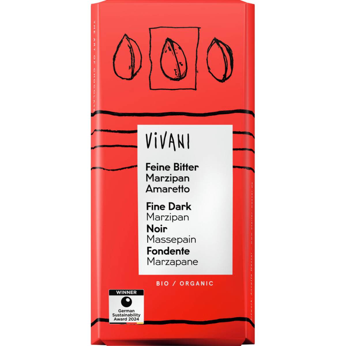 Feine Bitter Marzipan Amaretto von Vivani | Bio | Schokol...
