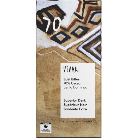 EdelBitter Schokolade 70%Cacao Sant von Vivani | Bio, veg...