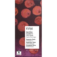 EdelBitter Cranberry Schokolade 70% von Vivani | Bio, veg...
