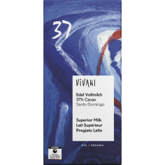 Edel Vollmilch Schokolade 37% Cacao von Vivani | Bio | Sc...