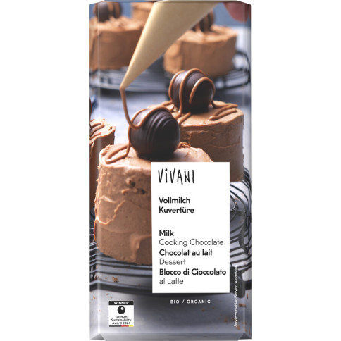 Vollmilch Kuvertüre von Vivani | Bio | Schokolade kaufen...