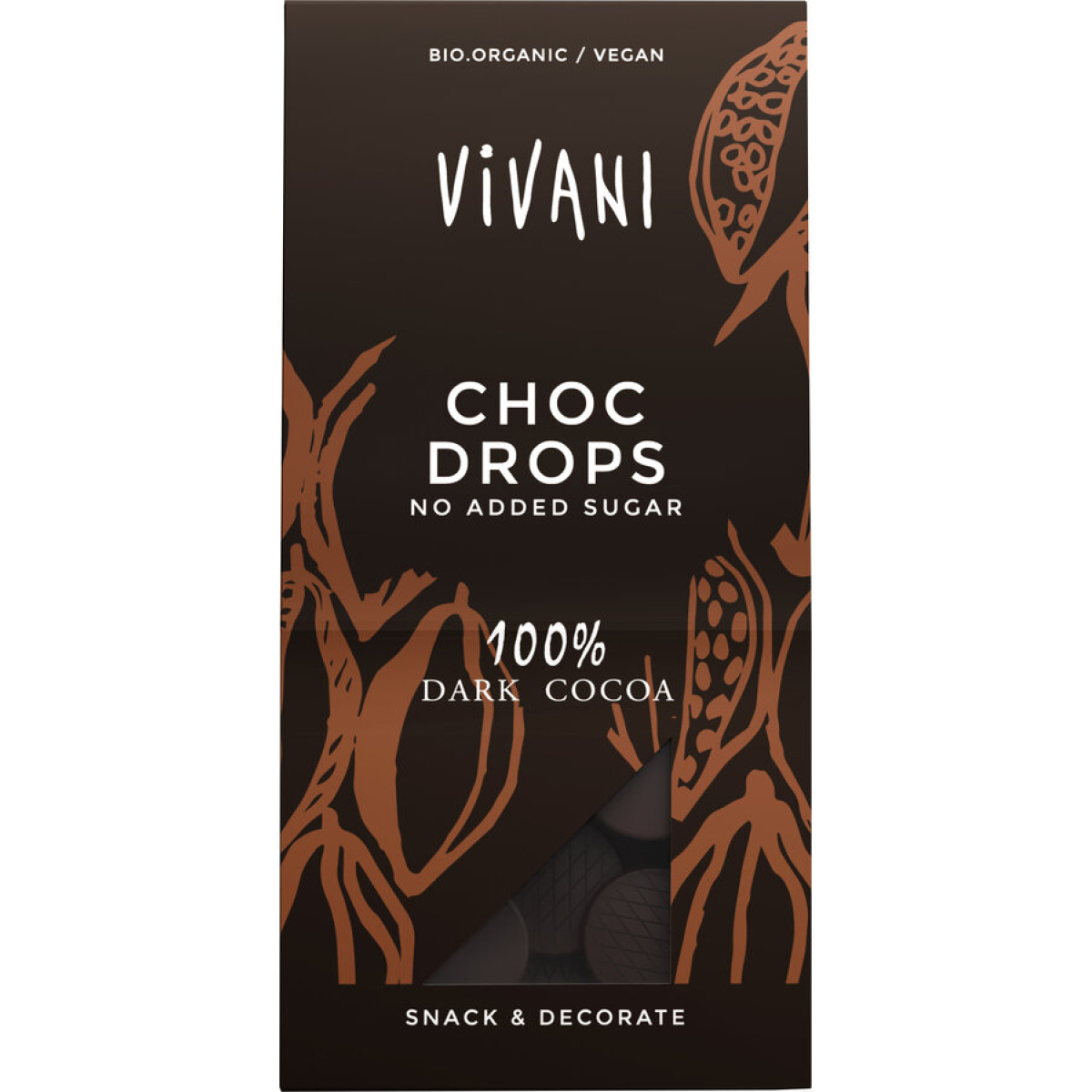 Choc Drops 100% Cacao von Vivani | Bio, vegan | Schokolad...