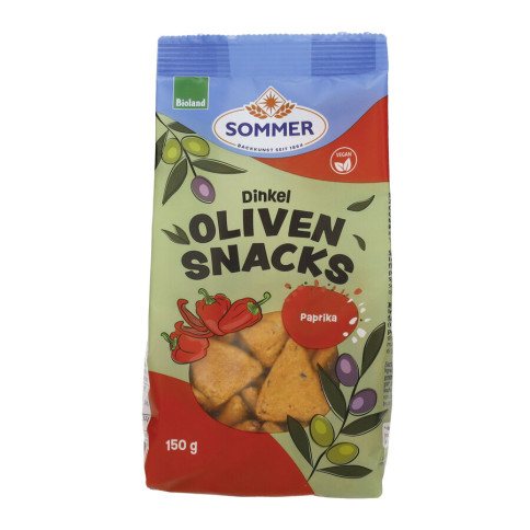 OlivenSnacks Dinkel Paprika Sommer von Sommer | Bio, vega...